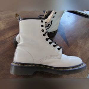 Doc Martens Boots White with Black Size 8